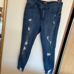 Express Denim Perfect Ankle High Rise Jeans